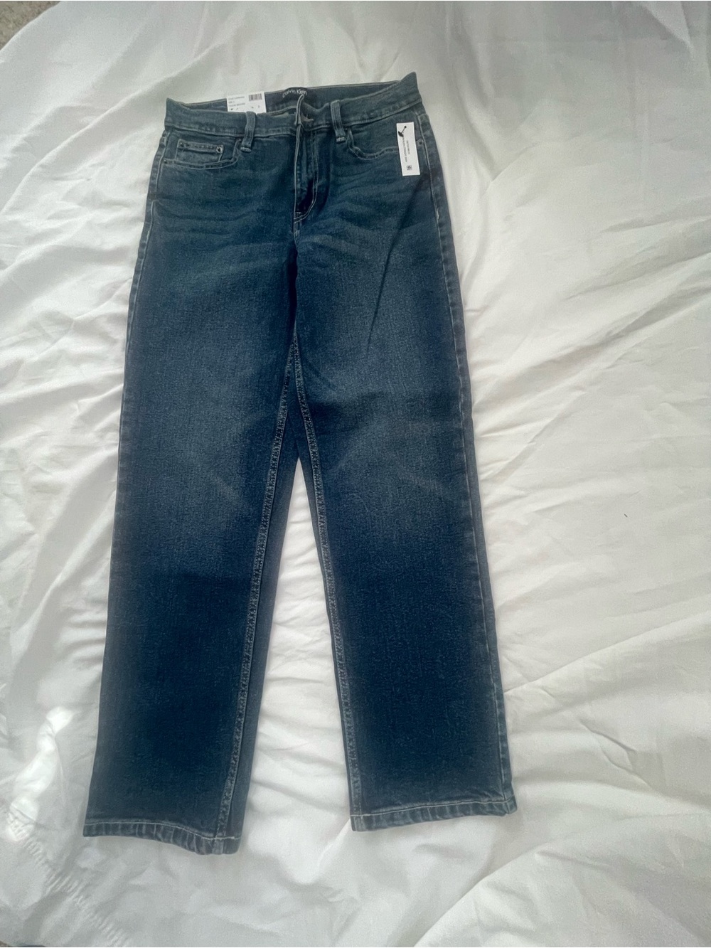 Calvin Klein Women’s Straight-Leg Jeans in Dark Indigo